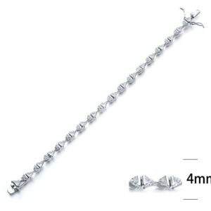 SB00535, Ladies' Moissanite Ring, S925, Rhodium Plated, White, 13.2g
