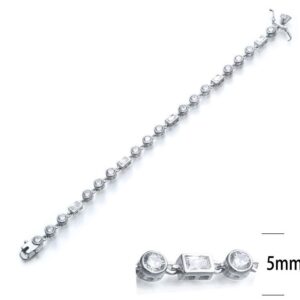 SB00425, Ladies' Moissanite Ring, S925, Rhodium Plated, White, 12.7g