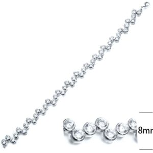 SB01254, Ladies' Moissanite Ring, S925, Rhodium Plated, White, 17.42g