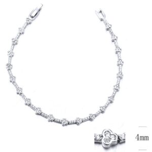 SB11212, Ladies' Moissanite Ring, S925, Rhodium Plated, White, 6.2g