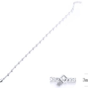 SB11218, Ladies' Moissanite Ring, S925, Rhodium Plated, White, 6.19g