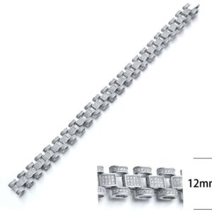 SB04319, Ladies' Moissanite Bracelet, S925, Rhodium Plated, White, 3.7g