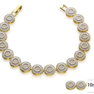 SB04362, Ladies' Moissanite Bracelet, S925, Rhodium Plated, White, 15.5g