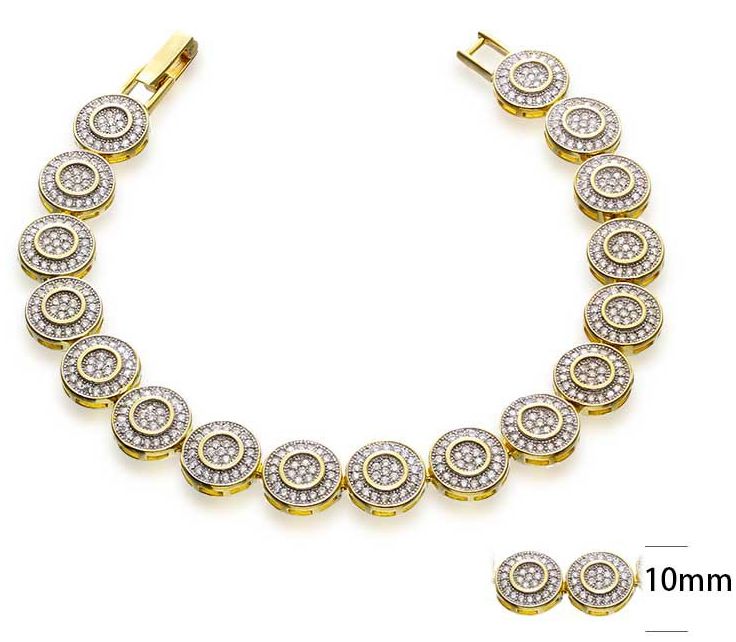 SB04362, Ladies' Moissanite Bracelet, S925, Rhodium Plated, White, 15.5g