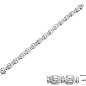 SB13154, Ladies' Moissanite Ring, S925, Rhodium Plated, White, 16.85g