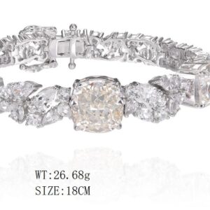 SB16029, Ladies' Moissanite Ring, S925, Rhodium Plated, White, 23.84g