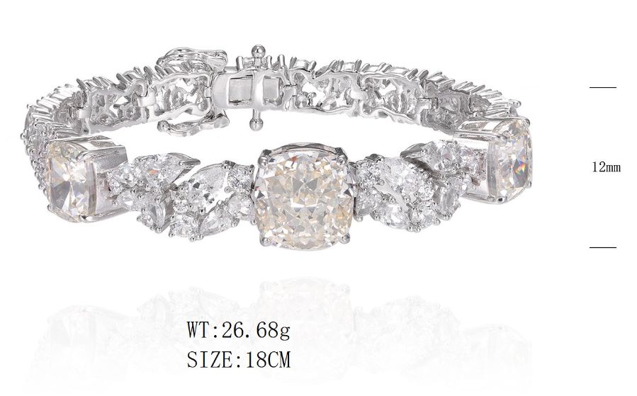 SB16029, Ladies' Moissanite Ring, S925, Rhodium Plated, White, 23.84g