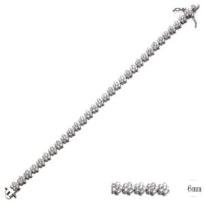 SB09050, Ladies' Moissanite Ring, S925, Rhodium Plated, White, 13.76g