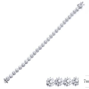 SB09742, Ladies' Moissanite Ring, S925, Rhodium Plated, White, 11.95g