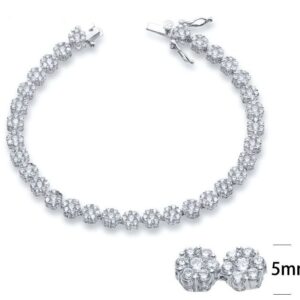 SB06937, Ladies' Moissanite Ring, S925, Rhodium Plated, White, 11.19g