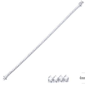 SB09573, Ladies' Moissanite Ring, S925, Rhodium Plated, White, 11.96g