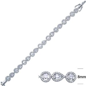 SB07367, Ladies' Moissanite Ring, S925, Rhodium Plated, White, 16.56g