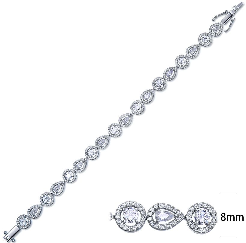 SB07367, Ladies' Moissanite Ring, S925, Rhodium Plated, White, 16.56g