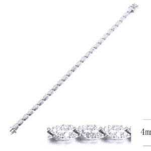 SB12557, Ladies' Moissanite Ring, S925, Rhodium Plated, White, 16.3g
