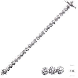 SB08443, Ladies' Moissanite Ring, S925, Rhodium Plated, White, 14.72g