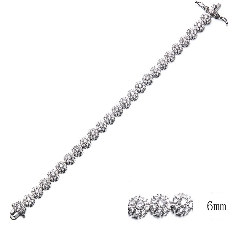 SB08443, Ladies' Moissanite Ring, S925, Rhodium Plated, White, 14.72g