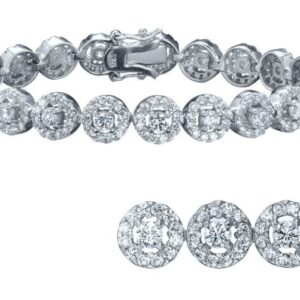 SB05299, Ladies' Moissanite Ring, S925, Rhodium Plated, White, 17.34g