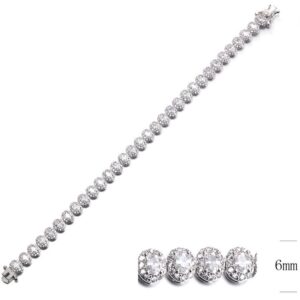 SB09745, Ladies' Moissanite Ring, S925, Rhodium Plated, White, 14.35g