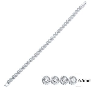SB07189, Ladies' Moissanite Ring, S925, Rhodium Plated, White, 6.02g