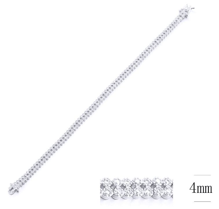SB05314, Ladies' Moissanite Ring, S925, Rhodium Plated, White, 4.89g