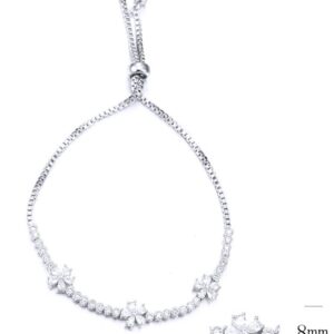 SB11221, Ladies' Moissanite Ring, S925, Rhodium Plated, White, 5.8g