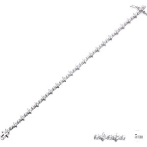 SB06057, Ladies' Moissanite Ring, S925, Rhodium Plated, White, 7g