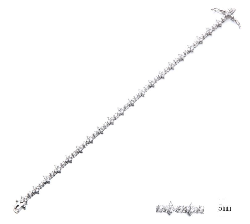SB06057, Ladies' Moissanite Ring, S925, Rhodium Plated, White, 7g