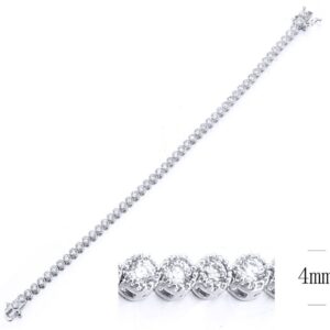 SB06641, Ladies' Moissanite Ring, S925, Rhodium Plated, White, 5.8g