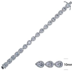 SB07174, Ladies' Moissanite Ring, S925, Rhodium Plated, White, 6.77g