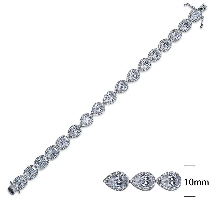 SB07174, Ladies' Moissanite Ring, S925, Rhodium Plated, White, 6.77g