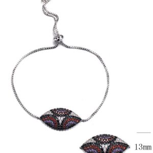 SB09285-C, Ladies' Moissanite Ring, S925, Rhodium + Black Rhodium Plated, Silver, 4.94g