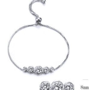 SB10601, Ladies' Moissanite Ring, S925, Rhodium Plated, White, 4.97g