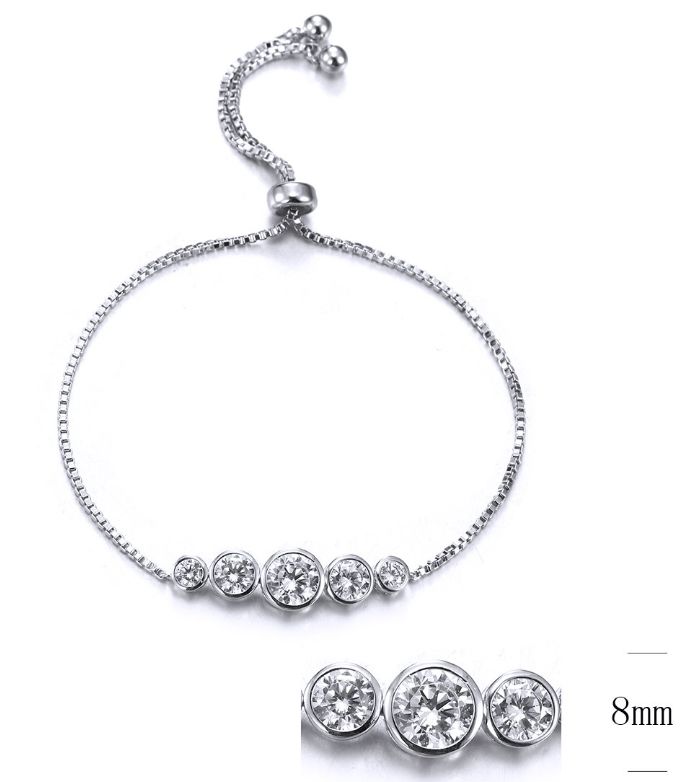 SB10601, Ladies' Moissanite Ring, S925, Rhodium Plated, White, 4.97g