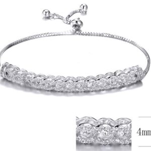 SB09494, Ladies' Moissanite Ring, S925, Rhodium Plated, White, 8.84g