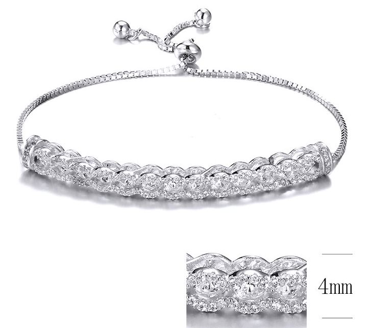 SB09494, Ladies' Moissanite Ring, S925, Rhodium Plated, White, 8.84g