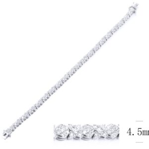 SB10628, Ladies' Moissanite Ring, S925, Rhodium Plated, White, 11.96g