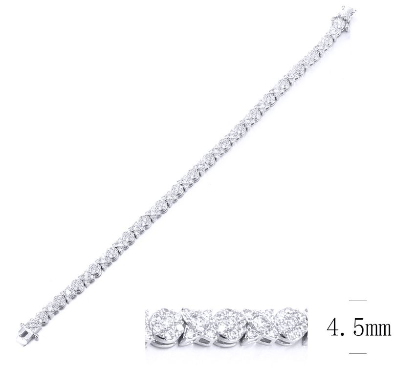 SB10628, Ladies' Moissanite Ring, S925, Rhodium Plated, White, 11.96g