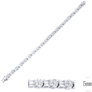SB10753, Ladies' Moissanite Ring, S925, Rhodium Plated, White, 13.48g