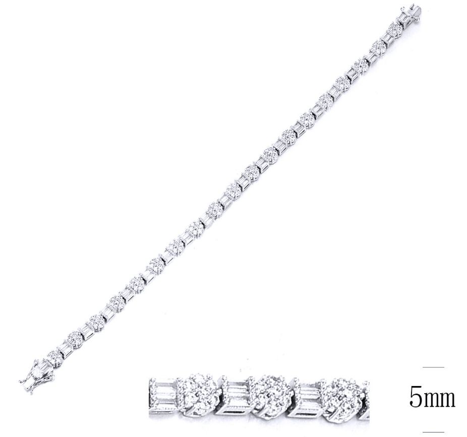 SB10753, Ladies' Moissanite Ring, S925, Rhodium Plated, White, 13.48g