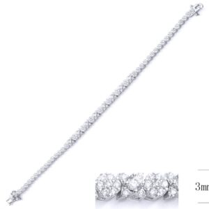 SB10840, Ladies' Moissanite Ring, S925, Rhodium Plated, White, 9.15g