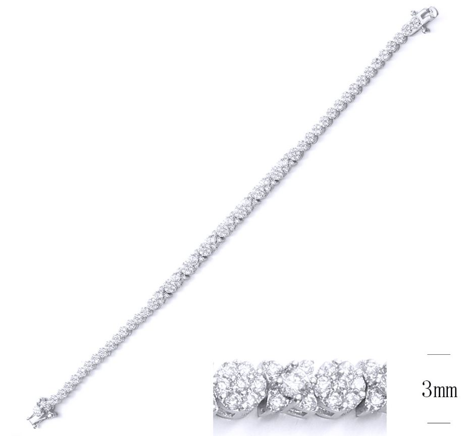 SB10840, Ladies' Moissanite Ring, S925, Rhodium Plated, White, 9.15g