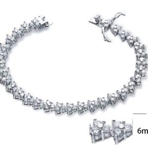 SB02571, Ladies' Moissanite Ring, S925, Rhodium Plated, White, 18.3g