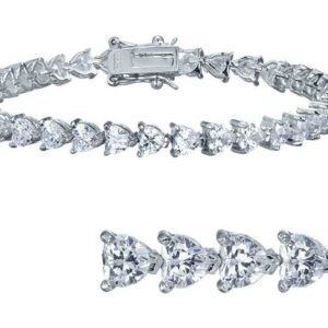 SB01058, Ladies' Moissanite Ring, S925, Rhodium Plated, White, 11.8g