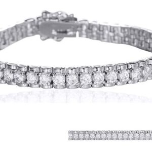 SB06401, Ladies' Moissanite Ring, S925, Rhodium Plated, White, 16.8g