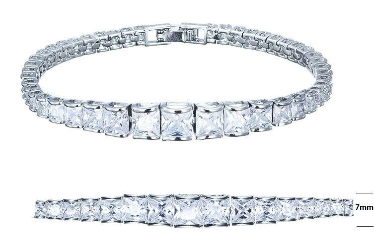 SB06902, Ladies' Moissanite Ring, S925, Rhodium Plated, White, 15.06g