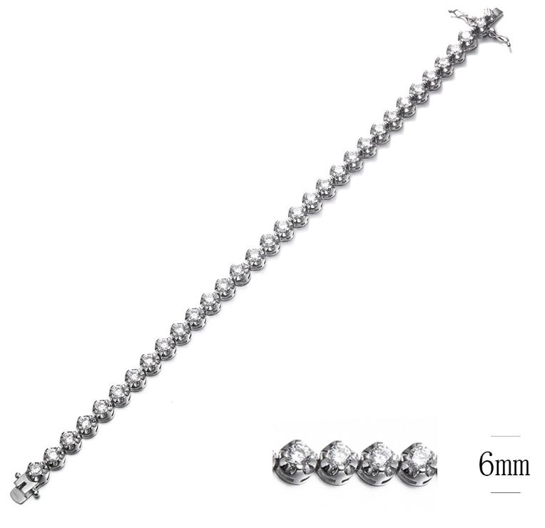 SB09344, Ladies' Moissanite Ring, S925, Rhodium Plated, White, 16.14g