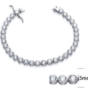 SB03818, Ladies' Moissanite Ring, S925, Rhodium Plated, White, 14.28g