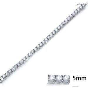 SB01083, Ladies' Moissanite Ring, S925, Rhodium Plated, White, 17g