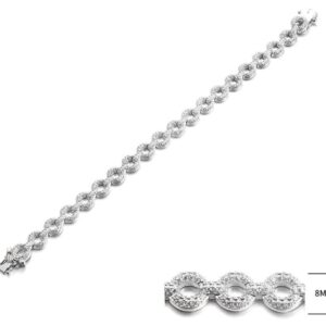 SB13155, Ladies' Moissanite Ring, S925, Rhodium Plated, White, 14.51g