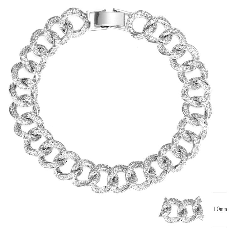 SB14239, Ladies' Moissanite Ring, S925, Rhodium Plated, White, 23.07g